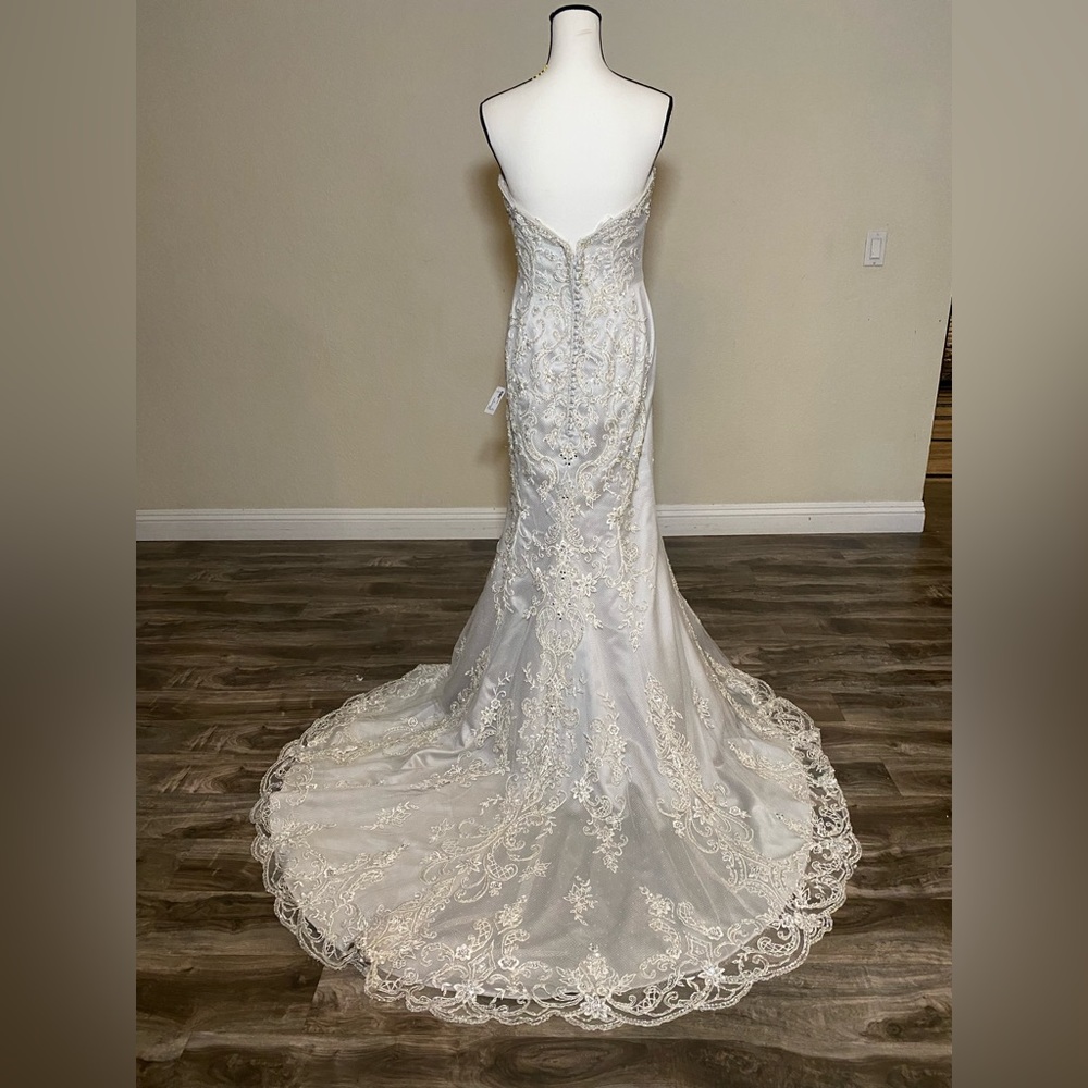 Silver Fit-n-Flare Bridal Dress